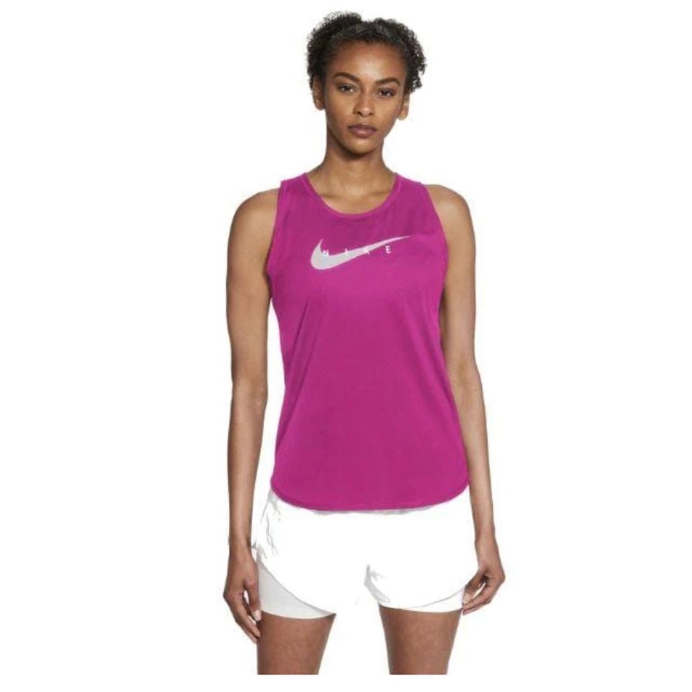 Cz9311-615 Women's Nike Swoosh Run Tank Fireb / Reflect Silver
